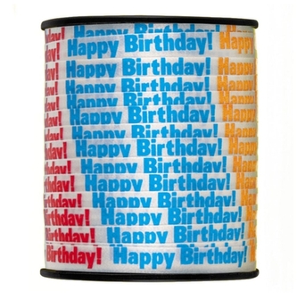 Stuha s potiskem Happy Birthday, 68 m Stuha s potiskem Happy Birthday, 68 m
