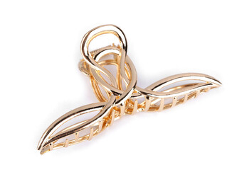 Skřipec do vlasů kovový - 1 ks - 2 růžové zlato