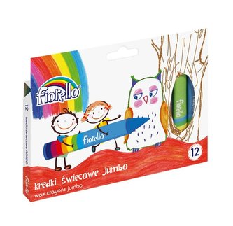 Kredki świecowe Jumbo 12 kolorów FIORELLO