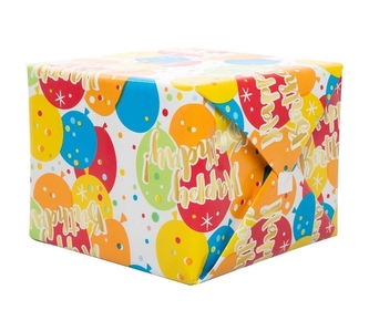 Dárkový balící papír Narozeninové balonky, 75 x 150 cm