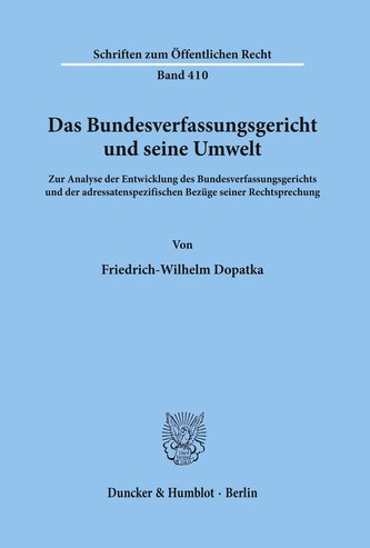 Das Bundesverfassungsgericht und seine Umwelt.