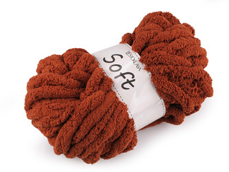 Pletací příze žinylková Soft 250 g - 1 ks - 17 rezavá stř.