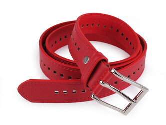 Dámský / dívčí pásek šíře 2,8 cm - 1 ks - 4 červená hladký