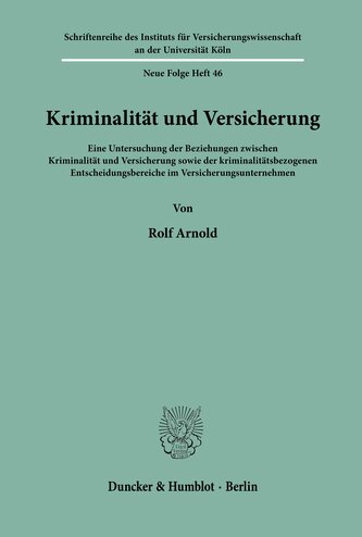 Kriminalität und Versicherung.
