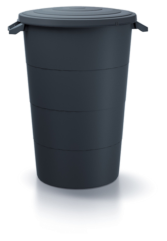 Plastová nádoba s úchyty SMOOTH 160 l - barva: antracit