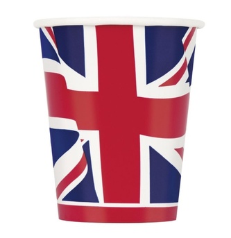 Papírové kelímky Britská vlajka 266 ml – 8 ks Papírové kelímky Britská vlajka 266 ml – 8 ks