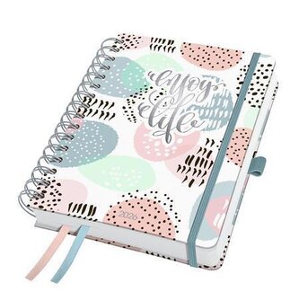 Spirálový diář "Jolie", Rose Inspiration, A5, týdenní, 2026, tvrdé desky, SIGEL J6602