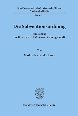 Die Subventionsordnung.