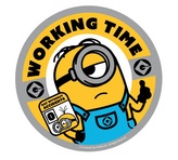 Podložka pod myš Minions|Mimoni: Čas práce (Průměr 21,5 cm)