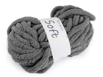 Pletací příze žinylková Soft 250 g - 1 ks - 10 šedá