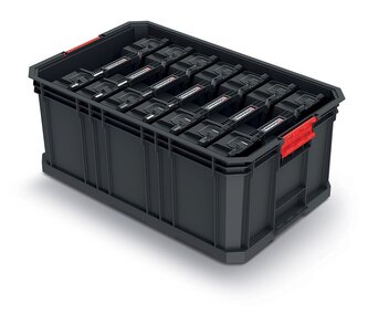 Modulární přepravní box se 7 organizéry MODULAR SOLUTION 520x329x210 mm -barva: černá
