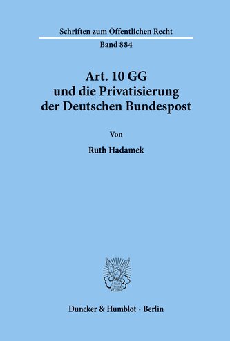 Art. 10 GG und die Privatisierung der Deutschen Bundespost.