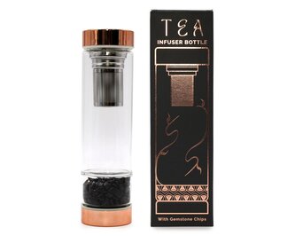 Čajová láhev z křišťálového skla s minerály - Onyx