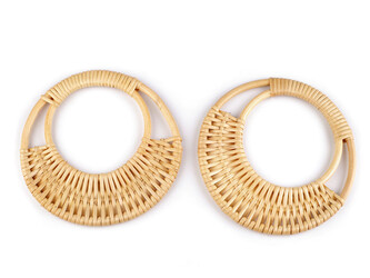 Ratanová ucha na tašky Ø16,5 cm - 2 ks - přírodní