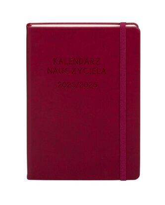 Kalendarz 2025/2026 A5 nauczyciela TDW bordowy