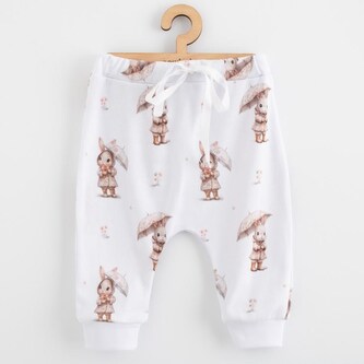 Dětské bavlněné kalhoty Jogger New Baby For Babies bunny - velikost 86 (12-18m)