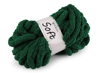 Pletací příze žinylková Soft 250 g - 1 ks - 12 zelená tmavá