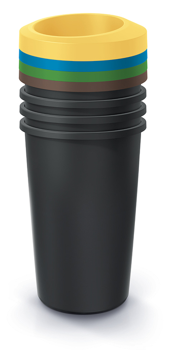 Odpadkový koš COMPACTA R DROP SET - objem: 4x45 l