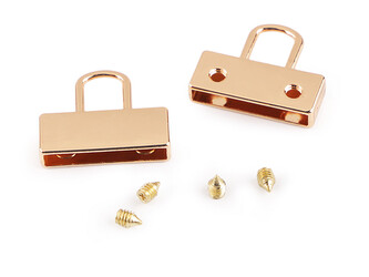 Kovová koncovka na popruhy šíře 20 mm - 20 ks - 3 růžové zlato