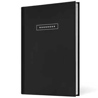 Książka haseł internetowych czarna