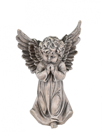 Smuteční dekorace anděl šedý 20x15x10 cm