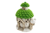 Dekorativní domeček LED se zelenou střechou, 23 x 17 cm
