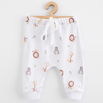 Dětské bavlněné kalhoty Jogger New Baby For Babies safari - velikost 62 (3-6m)