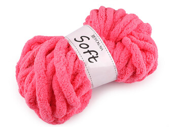 Pletací příze žinylková Soft 250 g - 1 ks - 15 pink