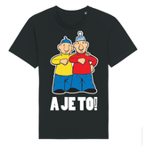 Tričko Pat a Mat -velké A je to! černé Černé L