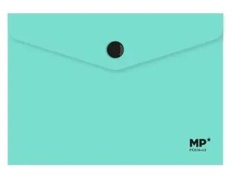 Teczka kopertowa A6 na zatrzask turkusowa