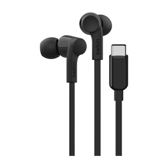 Belkin SOUNDFORM™ USB-C sluchátka s nastavitelným omezovačem hlasitosti černá