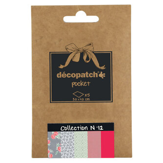 Papier do decoupage 5 ark. 30 x 40 cm kolekcja No. 12. DP012, Decopatch