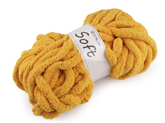 Pletací příze žinylková Soft 250 g - 1 ks - 11 hořčicová