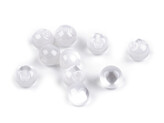 Perla k našití / knoflík kočičí oko Ø10 mm - 50 ks - 1 bílá mléčná