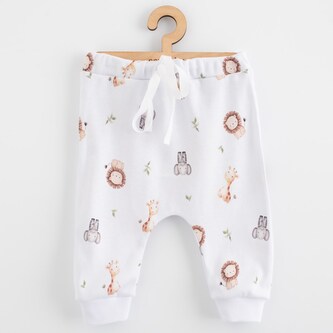 Dětské bavlněné kalhoty Jogger New Baby For Babies safari - velikost 56 (0-3m)