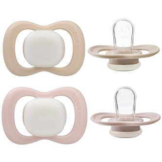 Dudlíky silikonové 0-6m, 2ks - GLOW blush/latte Dudlíky silikonové 0-6m, 2ks - GLOW blush/latte