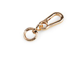 Kovová karabina otočná s kulatou karabinou průvlek 17 mm - 3 ks - 2 růžové zlato