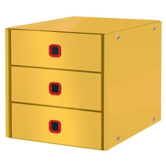 Zásuvkový box Leitz C&S Cosy, 3 zás., teplá žlutá