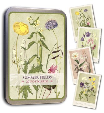 Pohlednice v plechové dóze Summer Fields