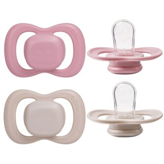 Dudlíky silikonové 0-6m, 2ks - berry/blush Dudlíky silikonové 0-6m, 2ks - berry/blush