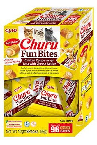 Churu Cat BOX Fun Bites Chicken wraps Tuna&Cheese8x12g;