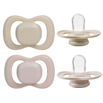 Dudlíky silikonové 0-6m, 2ks - blush/latte Dudlíky silikonové 0-6m, 2ks - blush/latte