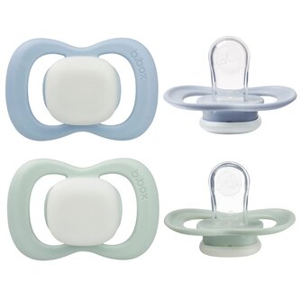 Dudlíky silikonové 0-6m, 2ks - GLOW sky/sage Dudlíky silikonové 0-6m, 2ks - GLOW sky/sage