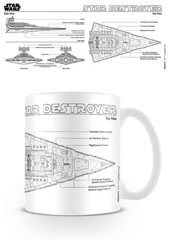 Hrnek Star Wars - Star Destroyer Sketch, 0,33 l