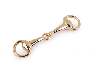 Kovová spona ke zdobení oděvů, šátků a doplňků - 10 ks - 2 zlatá klasik