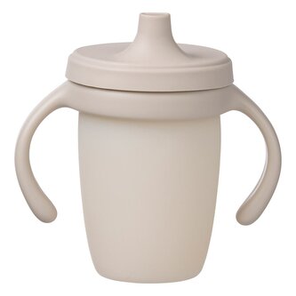 Silikonový hrneček s pítkem 240 ml - béžový Silikonový hrneček s pítkem 240 ml - béžový