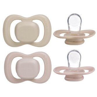 Dudlíky silikonové 6m+, 2 ks -  blush/latte Dudlíky silikonové 6m+, 2 ks -  blush/latte