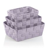 KELA Koš Alvaro PP, sada 3 ks, fialová KL-24348