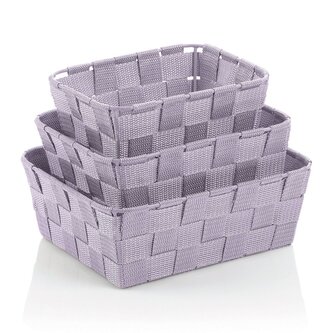 KELA Koš Alvaro PP, sada 3 ks, fialová KL-24348
