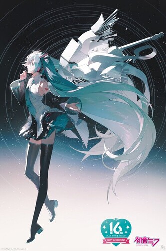 Plakát, Obraz - Hatsune Miku - Happy 16th Birthday Miku, 61 × 91.5 cm